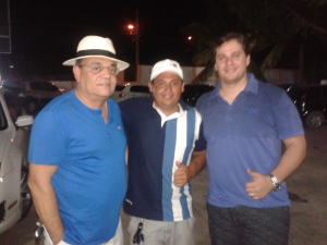 Dr. Cláudio, Gago Lopes e o vereador Cacau.